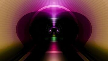 A tunnel with a bright light in the middle animation video
