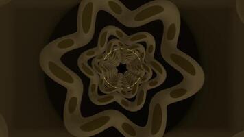 A brown and gold abstract design with a star in the center animation video