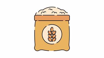Wheat Germ Illustration motion graphic animation with alpha channel. video