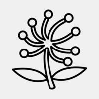 Icon dandelion. Beautiful flowers elements. Icon in line style. vector