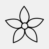 Icon jasmine. Beautiful flowers elements. Icon in line style. vector