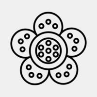 Icon rafflesia. Beautiful flowers elements. Icon in line style. vector