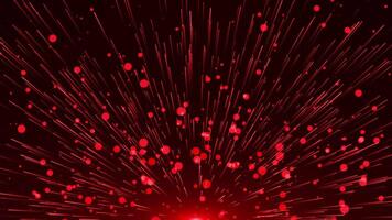 Red Moving Digital Particles Line Futuristic Background video