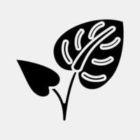 Icon anthurium. Beautiful flowers elements. Icon in glyph style. vector
