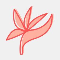 Icon bird of paradise. Beautiful flowers elements. Icon in two tone style. vector