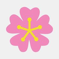 Icon sakura. Beautiful flowers elements. Icon in flat style. vector