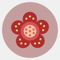 Icon rafflesia. Beautiful flowers elements. Icon in color mate style. vector