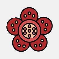 Icon rafflesia. Beautiful flowers elements. Icon in filled line style. vector