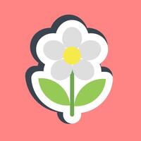 Sticker daisy. Beautiful flowers elements. vector