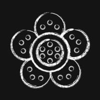 Icon rafflesia. Beautiful flowers elements. Icon in chalk style. vector