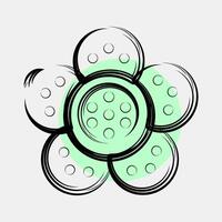 Icon rafflesia. Beautiful flowers elements. Icon in color spot style. vector