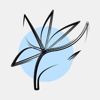 Icon bird of paradise. Beautiful flowers elements. Icon in color spot style. vector
