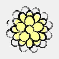 Icon dahlia. Beautiful flowers elements. Icon in color spot style. vector
