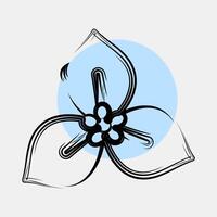 Icon bougenville. Beautiful flowers elements. Icon in color spot style. vector