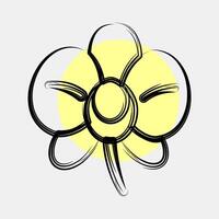 Icon orchid. Beautiful flowers elements. Icon in color spot style. vector