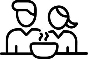 Family making breakfast together in a bright kitchen with a glossy background copy space on top. Set 3 vector