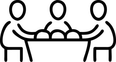 Family gathered around Thanksgiving dinner with joyful expressions copy space below. Set 2 vector