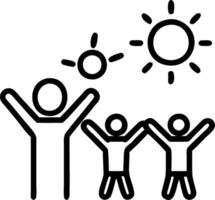Family enjoying a sunny day at the amusement park capturing bright joy and excitement close up with copy space on right. Set 2 vector