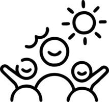 Family enjoying a sunny day at the amusement park capturing bright joy and excitement close up with copy space on right. Set 4 vector