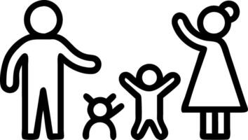 Family enjoying a day at home with pets playing plain background copy space on left. Set 5 vector