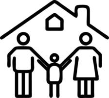 Family building a robot together at home with copy space vector