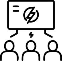 Factory workers participating in energy saving workshop Set 2 vector