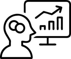 Executive using AI predictive analytics on digital screen copy space vector