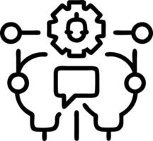 Environment shot of a tech team collaborating on AI development in a high tech lab with copy space vector