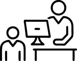 Environment shot of a senior engineer mentoring junior engineers in a sleek workspace with copy space vector