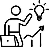 Entrepreneur using AI driven business development tools in home office copy space vector