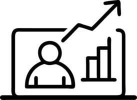 Entrepreneur scaling business operations on bokeh background vector