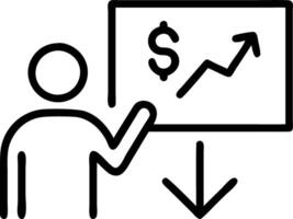 Entrepreneur presenting cost benefit analysis in bokeh digital art copy space vector