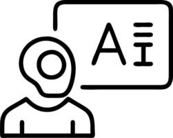 Entrepreneur presenting AI driven marketing dashboard in close up copy space vector