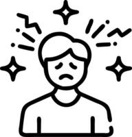 Entrepreneur facing business failure in bokeh digital art setting copy space vector