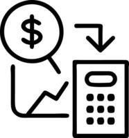 Entrepreneur calculating marginal cost in bokeh digital art copy space vector