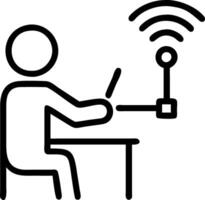 Engineer testing industrial IoT devices Set 5 vector