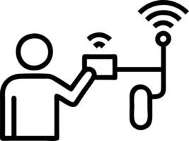 Engineer testing industrial IoT devices Set 4 vector