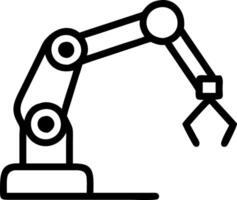 Engineer programming robotic arm in high tech factory with workspace Set 2 vector