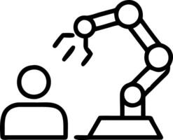 Engineer overseeing robotic assembly line Set 3 vector