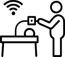 Engineer testing industrial IoT devices vector
