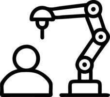 Engineer overseeing robotic assembly line Set 5 vector