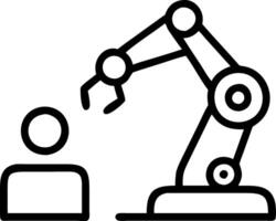 Engineer overseeing robotic assembly line Set 2 vector