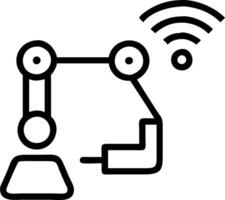 Engineer designing smart factory layout with integrated automation systems vector