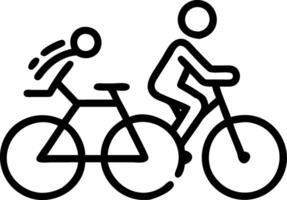 Employees taking part in sustainable commuting initiative vector