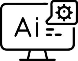 Engineer coding AI automation software at computer vector