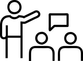 Employees engaging in a role play workshop in creative workspace copy space on right vector