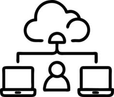 Employees Accessing Cloud Services on Multiple Devices vector