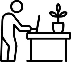 Employee creating a serene workspace Set 6 vector