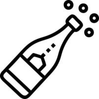Elegant wine bottle with floating bubbles isolated on white background. Set 2 vector