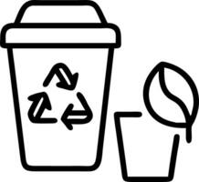 Eco friendly office break area with recycling stations and space for text vector